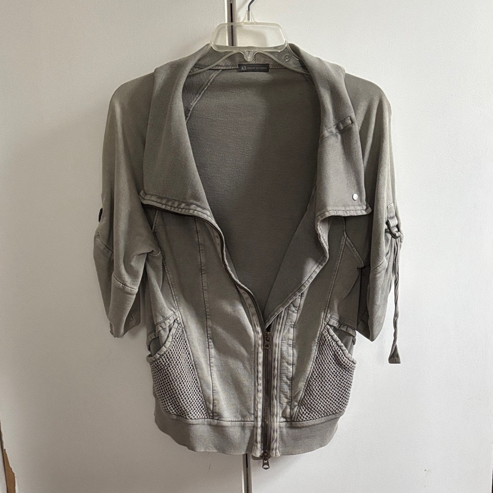 Grey Women's Short Sleeve Jacket